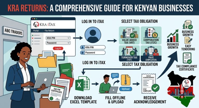 how to file KRA returns for a business in Kenya